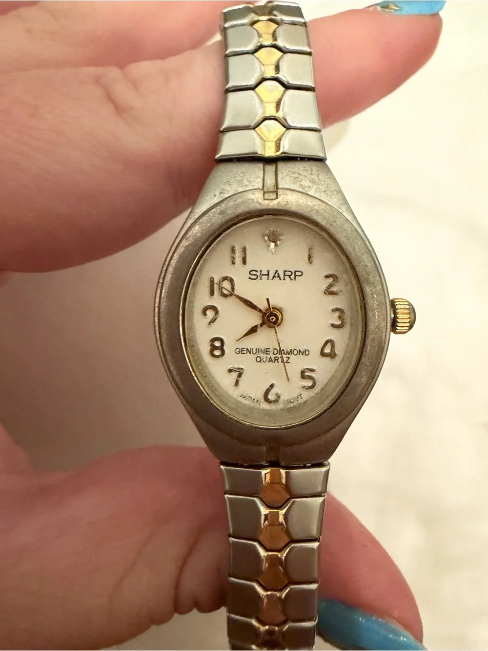 Two-Tone Women's Sharp Quartz Watch - Silver and Gold